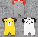 ベビー赤ちゃん　新生児連体服 カバーオール ( 80-90-90-95cm)各サイズ一枚ずつ　　ホワイトのパンダ 【4点】