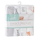 エイデンアンドアネイ おくるみ 4枚 swaddle plus （カラー：safari babes）S941 Aden+Anais [並行輸入品]