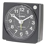 CASIO(カシオ) 目覚まし時計 電波 ブラック アナログ ミニサイズ ライト 付き TQ-750J-1JF