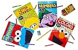 [セサミストリート]Sesame Street Workbooks Set of 4. . Plus Bonus 1 Box of Crayons and 1 Jumbo Pencil with 1 