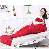 1 ホットセール 180 のピース x 90 cm ファッション人魚姫人魚姫のブランケット毛布テール大人ハンドメイドホームソファのギフトニット毛布