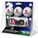 South Dakota Coyotes 3ゴルフボールギフトパックwith Spring Actionツール