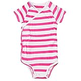 エイデンアンドアネイ　SHORT SLEEVE BODY SUIT 　ショートスリーブ ボディスーツ　（サイズ：3-6m、カラー：shocking pink - blazer strip) [並行輸入