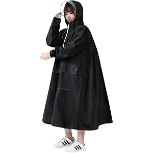 CHORTAU レインコート レディース/メンズ 魔法レインウェア【2020最新版】自転車/オートバイ レインポンチョ 耐水压2000mm 防風防水 二重ツバ付き ポケット有り 梅雨対策 男女通勤/通学 おしゃれ雨具