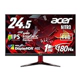 Acer ゲーミングモニター Nitro 24.5インチ IPS 非光沢 フルHD 180Hz 1ms HDMI 2.0 DisplayPort スピーカー ヘッドホン端子 PC PS5 Xbox X|S VESAマウント対応 VG252QM3bmiipx