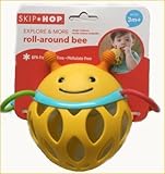 がらがらおもちゃ　ロールアラウンドラトル　スキップホップ　ラトル　　画固め　ベビーおもちゃ　にぎりおもちゃ　にぎにぎ　ベビー用品 出産祝いやギフトにも最適です (てんとう虫)