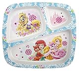 Zak! Designs 3-Section Plate featuring Disney Palace Pets Graphics, Break-resistant and BPA-free Pla