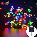 RPGT ソーラーLEDイルミネーションライト 53m 500LED ソーラーライトストリング USB充電 防水 8ライトモード ソーラー充電式　クリスマスガーデン装飾ライトストリング　屋外、クリスマ
