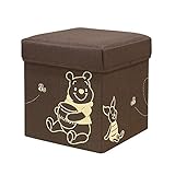 スツール 収納ボックス 「クマのプーさん」 幅31.5×奥行31.5×高さ34cm ブラウン ディズニー BS3030-PO