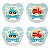 Dr. Brown's Classic Prevent Pacifier 12m+ Explore Blue 4 Count [並行輸入品]