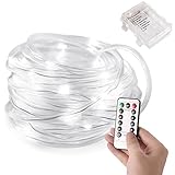 リモート制御さLED銅ワイヤ文字列ロープライト ホワイト String Lights
