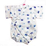 日本製 甚平ロンパース 男の子 カニ 70ｃｍ/80ｃｍ　（720921） (70cm)