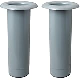 お墓用花立 プラスチック製 中入れ式 ツバなし 筒径：49mm(大) リング下深さ：150mm 1対2本セット [PC49(L)]