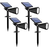 Mpow Upgraded Solar Lights, 2-in-1 Adjustable Waterproof Solar spotlight, Outdoor Landscape/Wall Lig