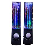KALANDO ウォーターダンシングスピーカー 音楽 噴水 ミニアンプ LED照明ショー 携帯電話 iPod MP3 ノートパソコン PC用 ブラック