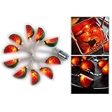 Itian LEDストリングライト 屋内装飾　飾り用ライト クリスマスライト 電池式 設置便利 10個 スイカ型 夏の雰囲気　子供のルームに最適