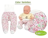 【レギンス】【腹巻足袋付きレギンス】総柄レギンス (60ｃｍ, 花柄ピンク)