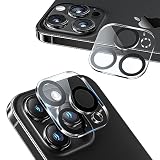 NIMASO カメラフィルム iPhone15Pro/ iPhone15ProMax 用 カメラレンズ 保護 カバー 強化ガラス 全面保護 黒縁取り 露出オーバー防止 アイフォン15プロ / 15プロマックス 対応 2枚入り クリア NCM23H753
