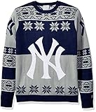 ボストンレッドソックスMLBメンズ「Bigロゴ" Uglyセーター L ブルー