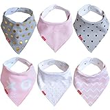 Baby Bandana Drool Bibs | Hearts Set For Girl by Oak & Navy by Oak & Navy