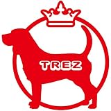 14色 愛犬名 or 犬種名 入り ビーグル ステッカー DOG ON BOARD【DOG IN CAR ワンコ 名入れ ネーム ドッグ 犬 スヌーピー カーサイン 名前 名前入れ】 (レッド)