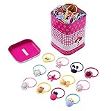 Sasairy 40本 子供用カラフルヘアゴム 超弾性 髪ゴム 漫画 柔らかい 超可愛いヘアリング 赤ちゃん 女の子用ゴムバンド ヘアアクセサリー ヘアバンド 幼稚園 小学生 通園 通学 10種類 ア