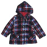 ベビー ダッフルコート 女の子 シープボア ジャンパー アウター 裏トリコット ハーフコート ネイビー 95cm