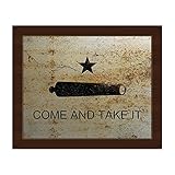 Come and Take Itアメリカ独立戦争テキサス革命履歴フラグon Rust Rusty metal-pattern壁アートプリント 8x10 IND0000004FRM08X10SES