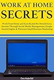 Work at Home Secrets: Work from Home and Earn $1,000 Per Month Extra Income Through Social Media Management, Google Search Engine & Pinterest Small Business Marketing (English Edition)