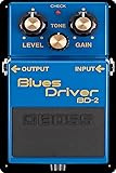 Boss Blues Driver BD-2 オーバードライブ ブルースブレーカー ギター ペダル ダーティ ポスター メタル ブリキ看板 12 x 8インチ 面白い 男 洞窟 ホーム オフィス バー 装飾