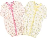 【ベビー服】【子供服】【ロンパース】☆花　りぼん　プリントベンリードレス☆(黄色)女の子　綿100%　2way コットン100%　カバーオール　前開き　可愛い