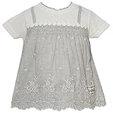 【本体綿100%】2016年 夏物 UZULAND ウズランド MONO 天竺 カラーネップ刺繍 布帛重ね着 半袖Ｔシャツ カラーネップ生地-グレー◇95cm