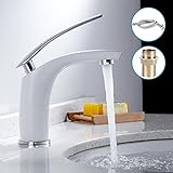 Wrightjp 洗面用水栓 シングルレバー混合水栓 単水栓 シングル混合水栓　キッチン用水栓 台付 オリジナルなデザイン 取り付けホース付き 手洗いボウル用 高品質 耐用 保証期間5年