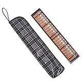 楽しく計算おしゃれそろばんセット(木製・23桁)　タータン・グレー　日本製　N5707420