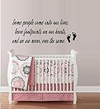 SOME PEOPLE COME INTO OUR LIVES: FOOTPRINTS ~ WALL DECAL , 11" X 29" by Best Priced Decals: CHILDREN