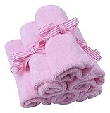 Le Petit Bamboo Baby Washcloths - Softest, Organic Bamboo Cloths Guaranteed Best Wipes - Pink by Le 