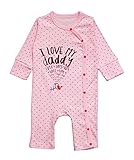 (スタイルズラブ) ソフトコットンベビーオーバーオール/ロンパー StylesILove I Love My Daddy Mummyの文字入り カラー: ピンク