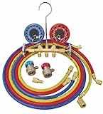 ATD Tools 3694 Dual Brass Deluxe A/C Manifold Gauge Set [並行輸入品]