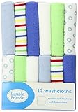 Luvable Friends Washcloths, Blue by Luvable Friends