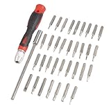 DealMux赤黒滑らは1ドライバービットにトルクススロットPoziフィリップス六角37ハンドル