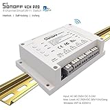 Sonoff 4CH Pro 4 Gang 433MHZ取り付け無線制御WIFIスマートスイッチホームライトAlexa Remote 10A