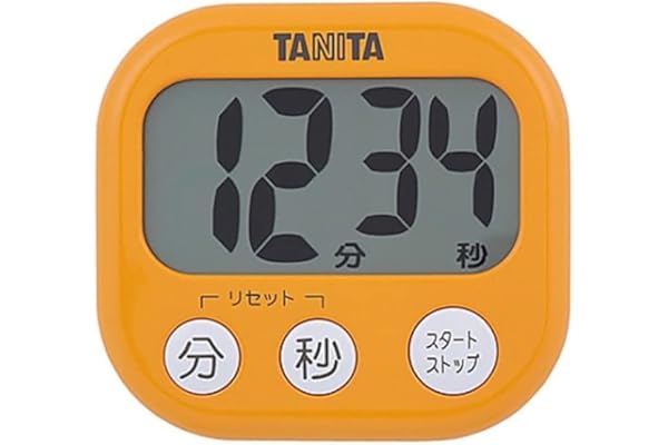 タニタ tanita キッチン 勉強 学習 タイマー 大画面 大音量 100分 マグネット スタンド付き オレンジ でか見えタイマー TD-384 OR