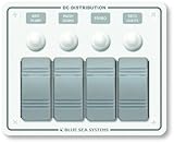 Contura Water Resistant 12V DC Circuit Breaker Panel - White 4 Position [並行輸入品]