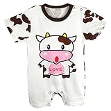 Zhhlinyuan 良質 Cute 赤ちゃん Boys Girls Short Sleeve Cotton Bodysuit Summer Flat Clothing