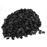uxcell　コーナーコネクタ　プラスチック製　ブラック　固定ブラケット　200個入り