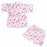 甚平 ベビー 女の子 桜柄 上下セット じんべい じんべえ ピンク 80