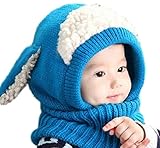 ニット帽 ニット帽子 ベビー キッズ 子供 防寒 (ブルー)