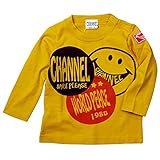 《H28秋冬物》 CHANNEL(チャンネル) 天竺CHANNEL SMILE長袖Tシャツ 110cm /イエロー NO.CN-6406