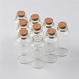 無料配送50個セット20mlコルク栓 狭い口かわいいガラス瓶使用するDIYガラスの瓶ホリデーギフト シール容器キッチン用品 (50, 20ml)