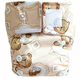 Kawaii Baby Newborn Reusable Cloth Diaper Pure & Natural 6-22 Lb. With 2 Microfiber Inserts "Milk Ti